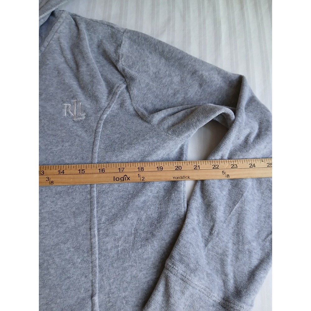 Lauren Ralph Lauren Track Suit Large XL Womens Velour Hooded Jacket Y2k - Picture 7 of 16